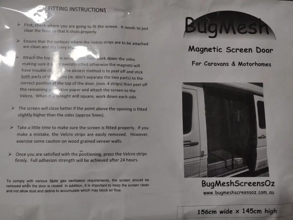 Magnetic screen door instructions Kampervan